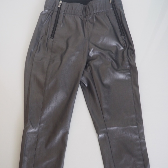 Authentic Pre-Owned Hugo Boss Metallic Leggings + Grey Flare Neck Top - Picture 1 of 6